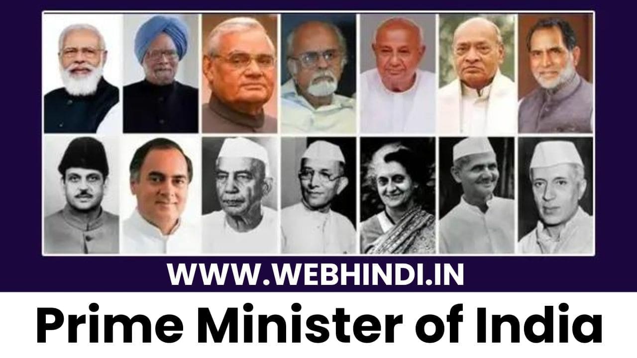 List of Prime Ministers of India in Hindi